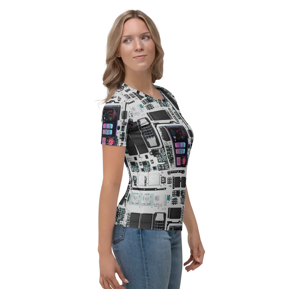 Wired Wonders on Women's Crew Neck T-Shirt — Right