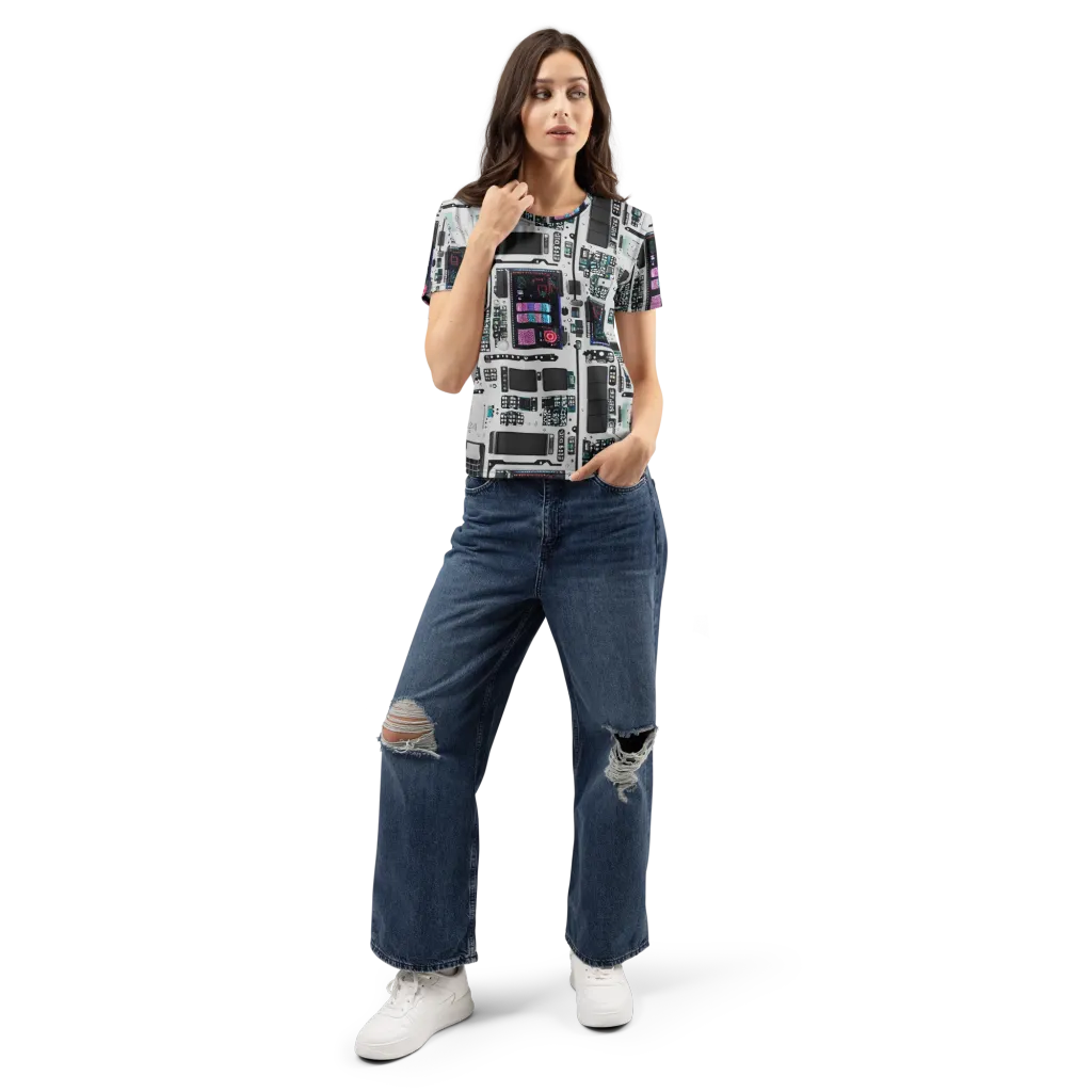 Wired Wonders on Women's Crew Neck T-Shirt — Front