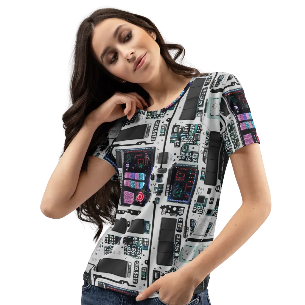 Wired Wonders on Women's Crew Neck T-Shirt — Left Front