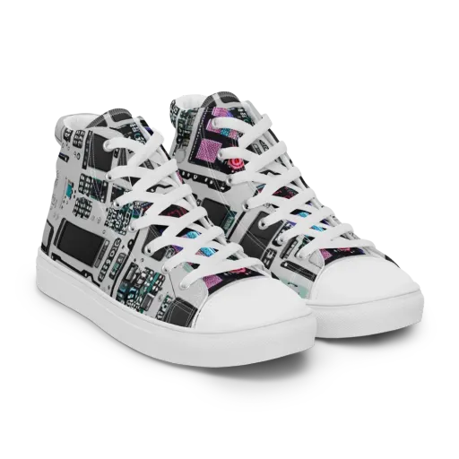 Wired Wonders on a Women's High Top Canvas Shoes