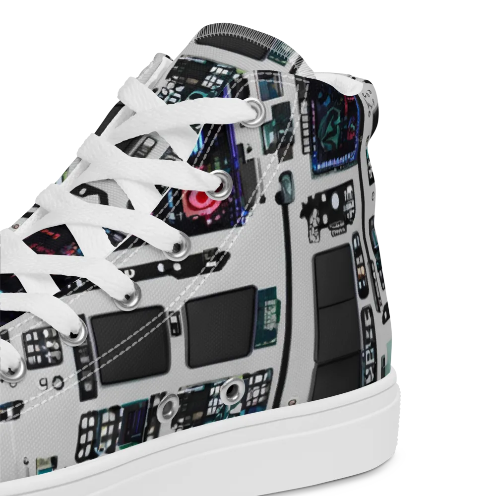 Wired Wonders on Women's High Top Canvas Shoes — Product details 2