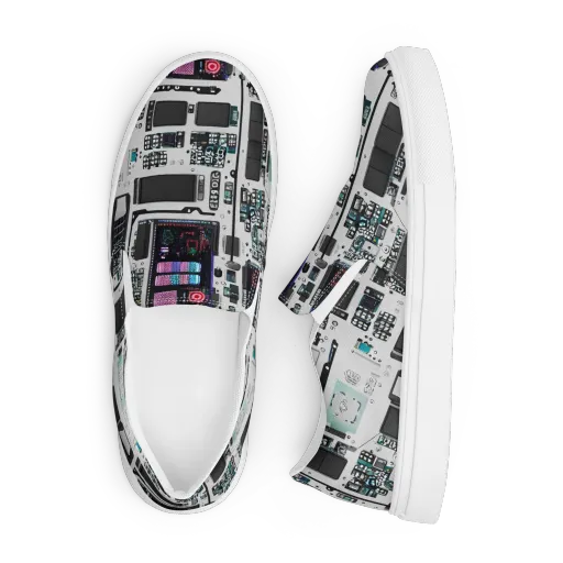 Wired Wonders on a Men's Slip-On Canvas Shoes