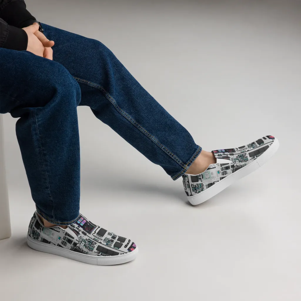 Wired Wonders on Men's Slip-On Canvas Shoes — Right