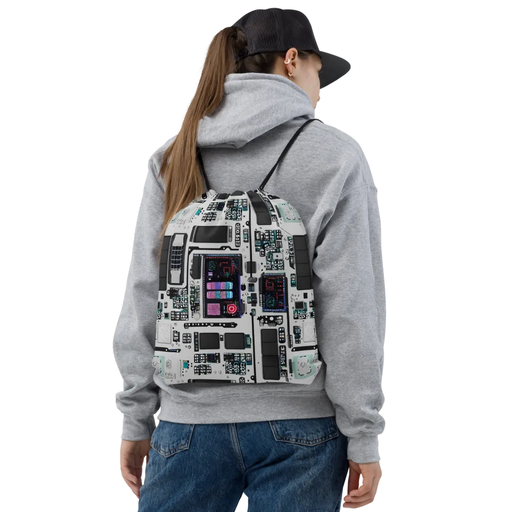 Wired Wonders on Drawstring Bag — Front