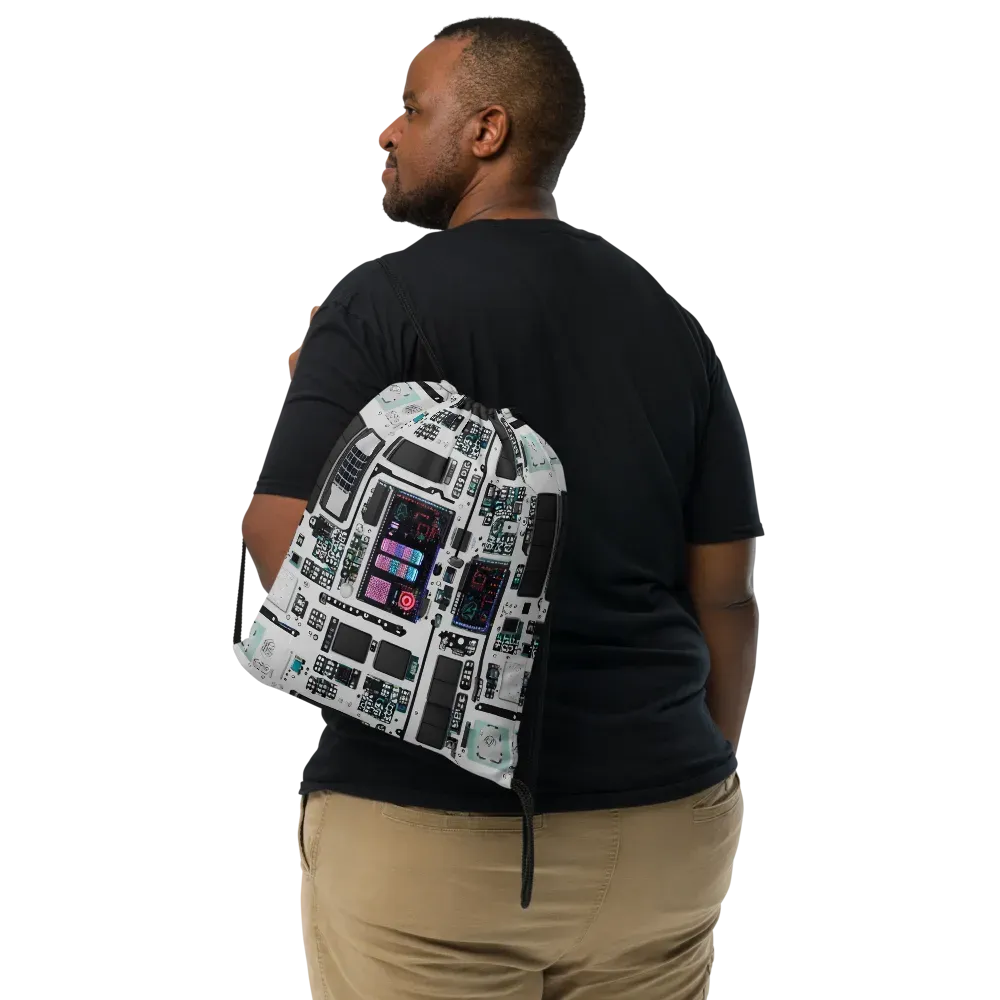Wired Wonders on Drawstring Bag — Front