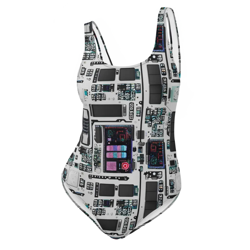Wired Wonders on One-Piece Swimsuit — Front