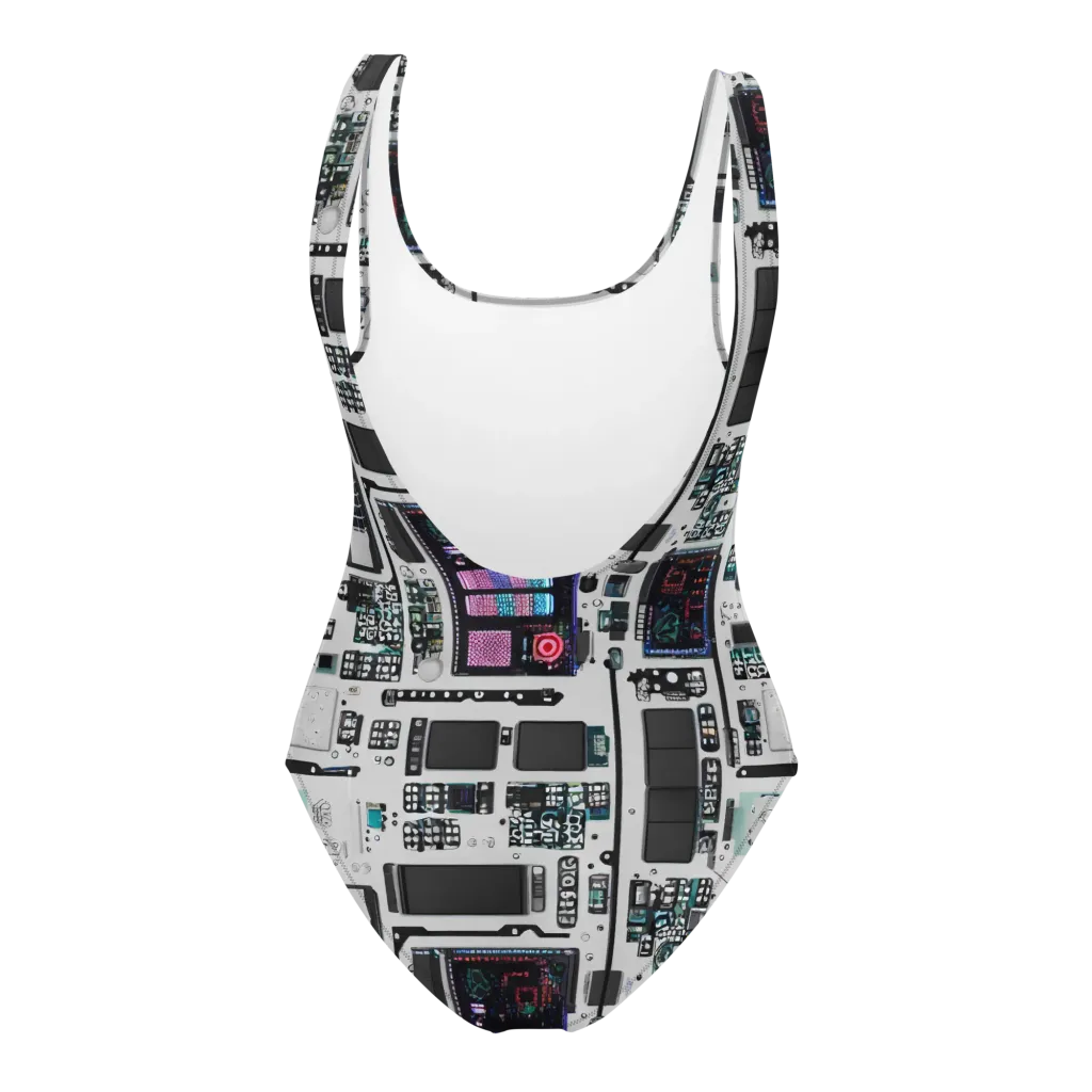Wired Wonders on One-Piece Swimsuit — Back
