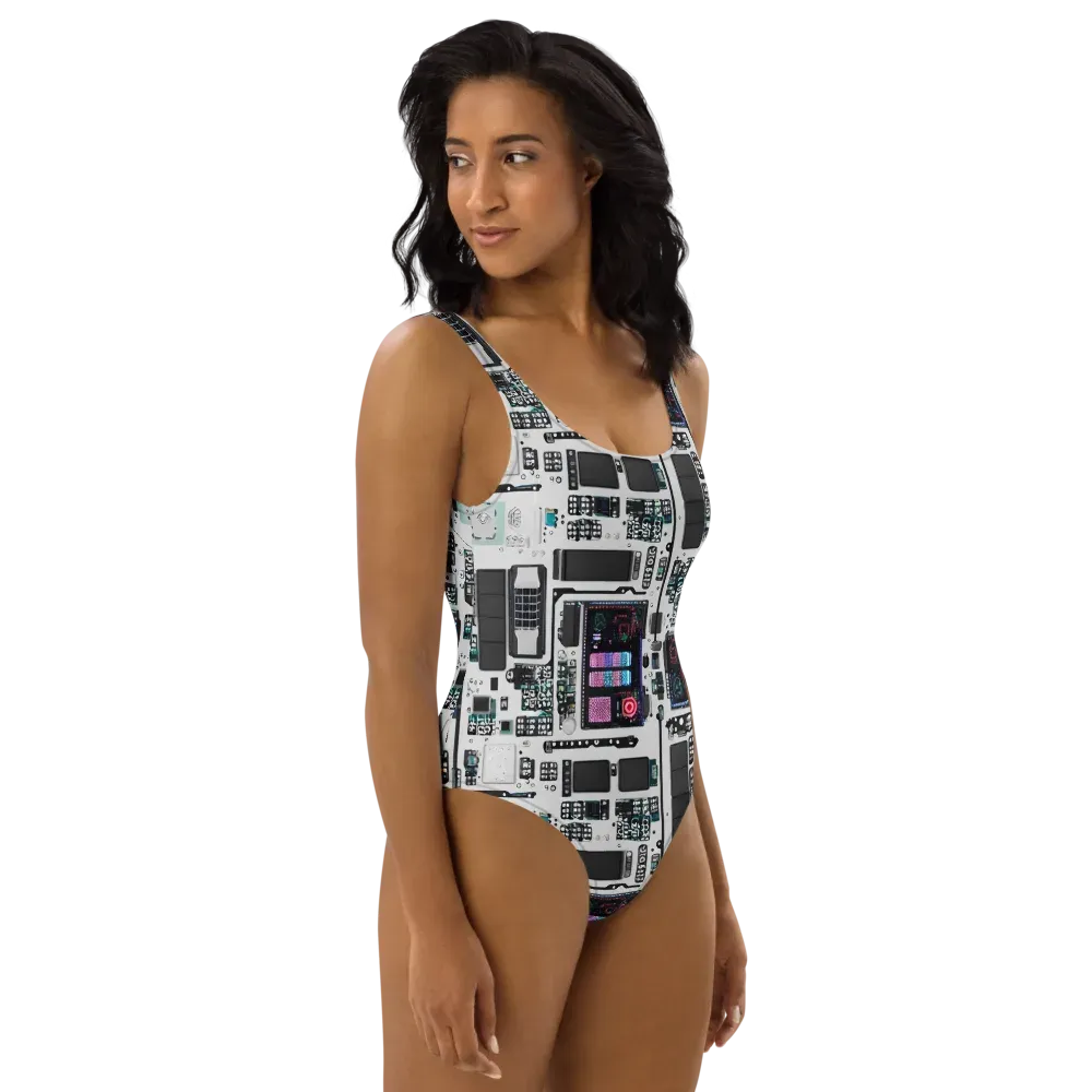 Wired Wonders on One-Piece Swimsuit — Right