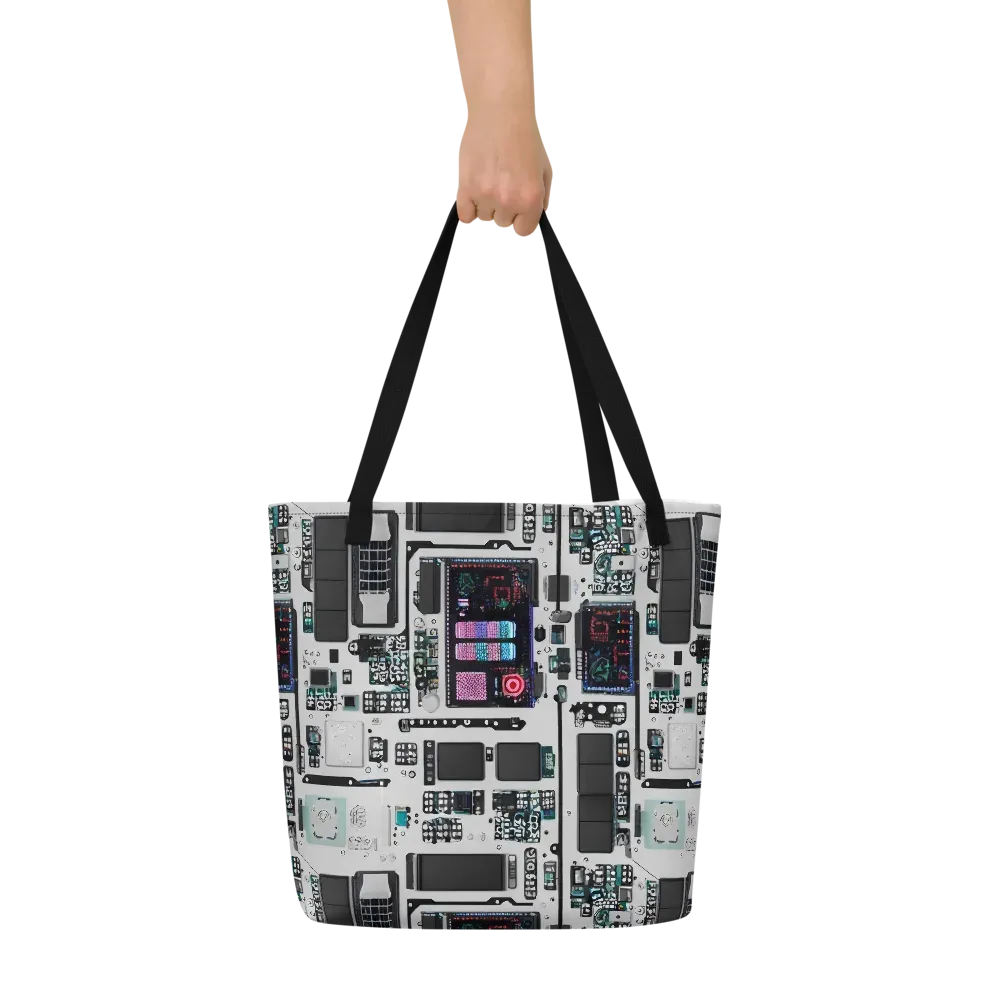 Wired Wonders on Large Tote Bag W/ Pocket — Front