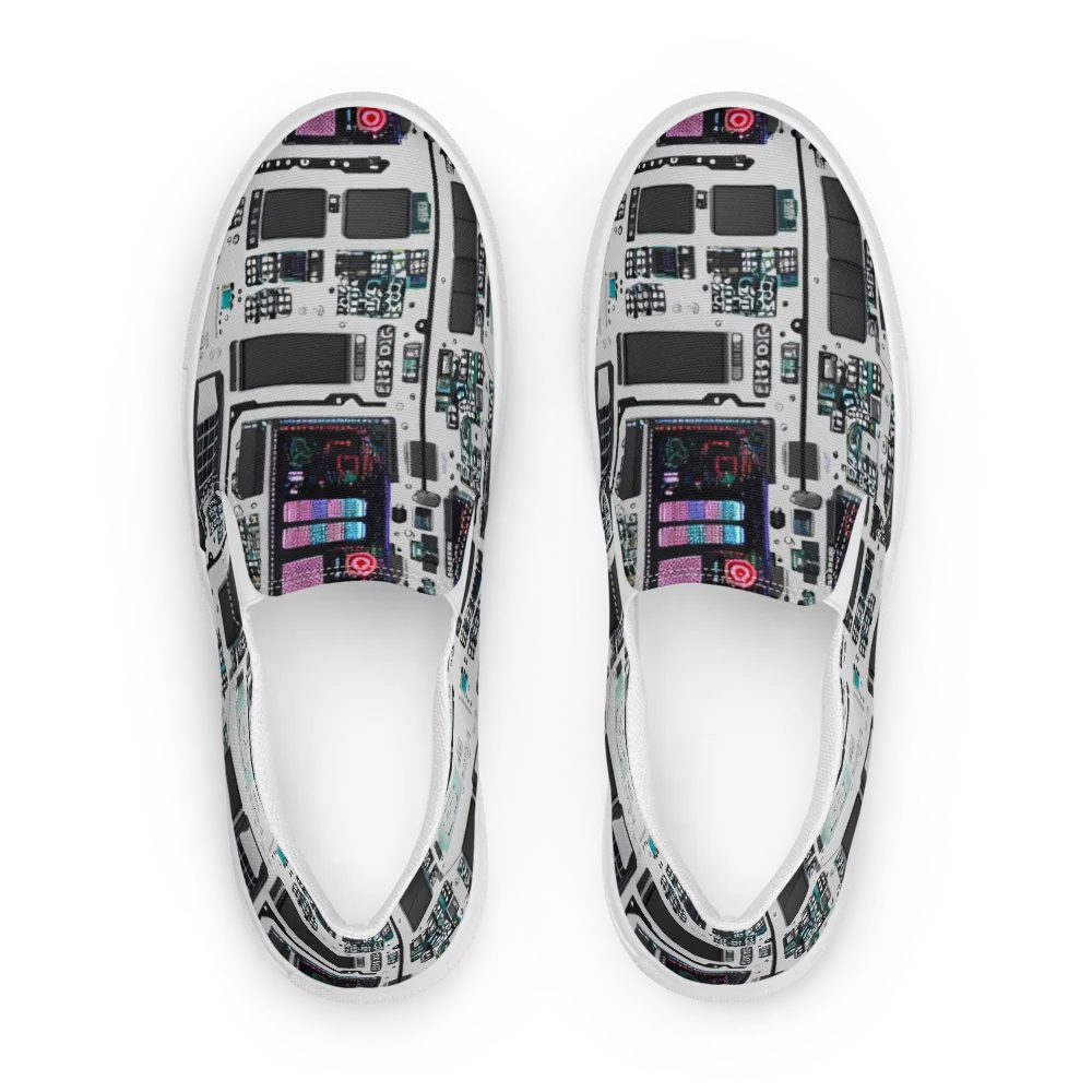 Wired Wonders on Women's Slip-On Canvas Shoes — Front