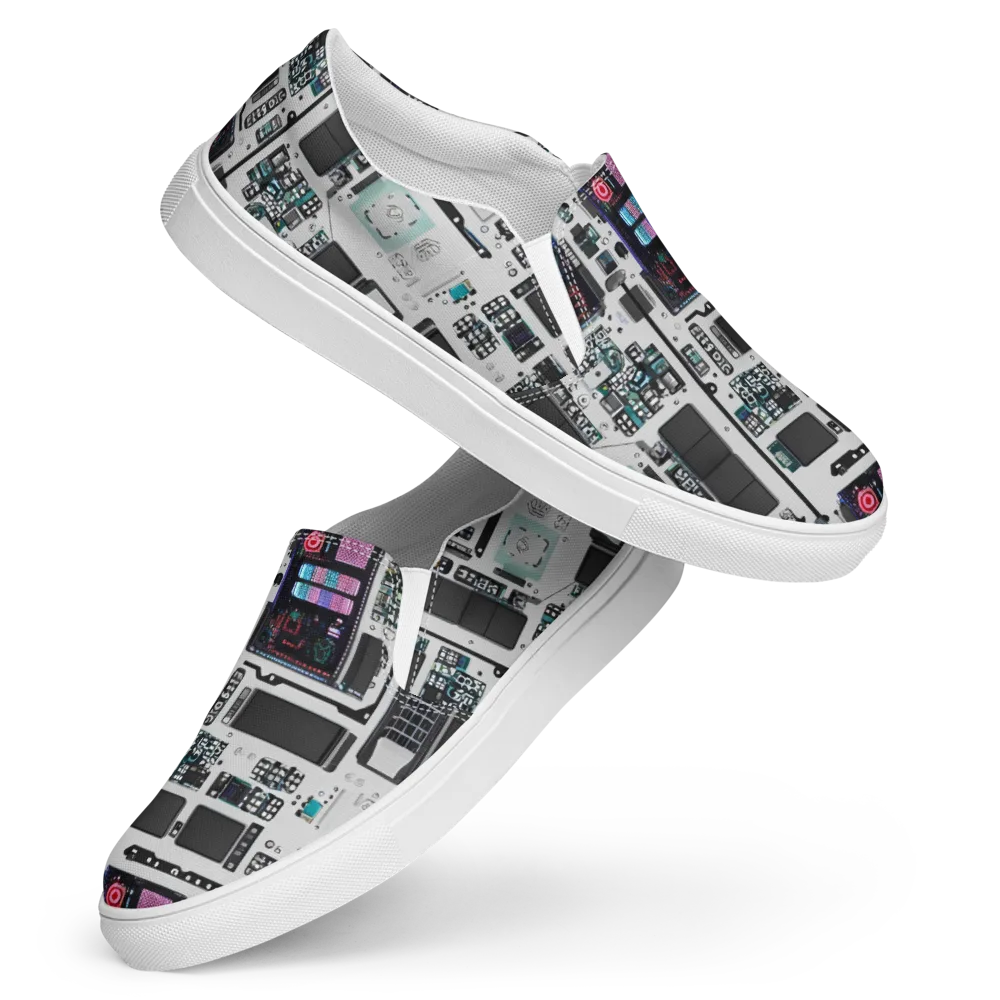 Wired Wonders on Women's Slip-On Canvas Shoes — Front