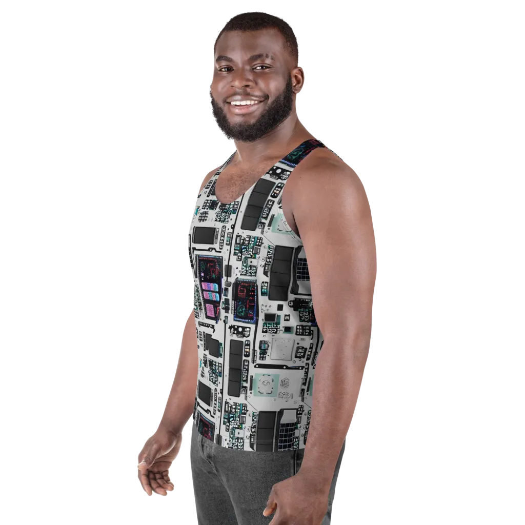 Wired Wonders on Men's Tank Top — Left Front