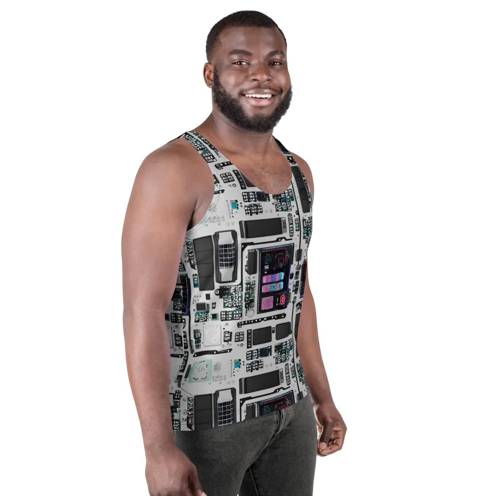 Wired Wonders on Men's Tank Top — Right Front