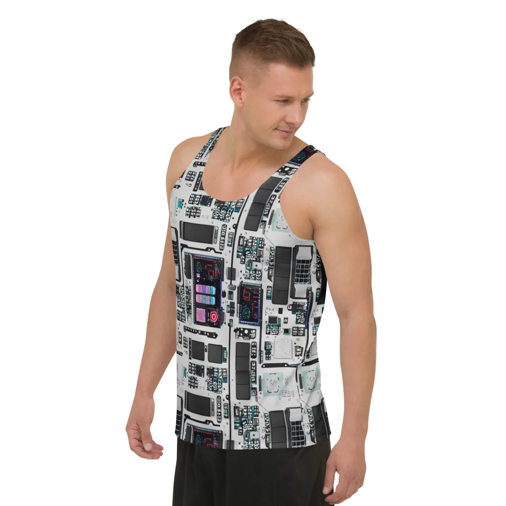 Wired Wonders on Men's Tank Top — Left Front