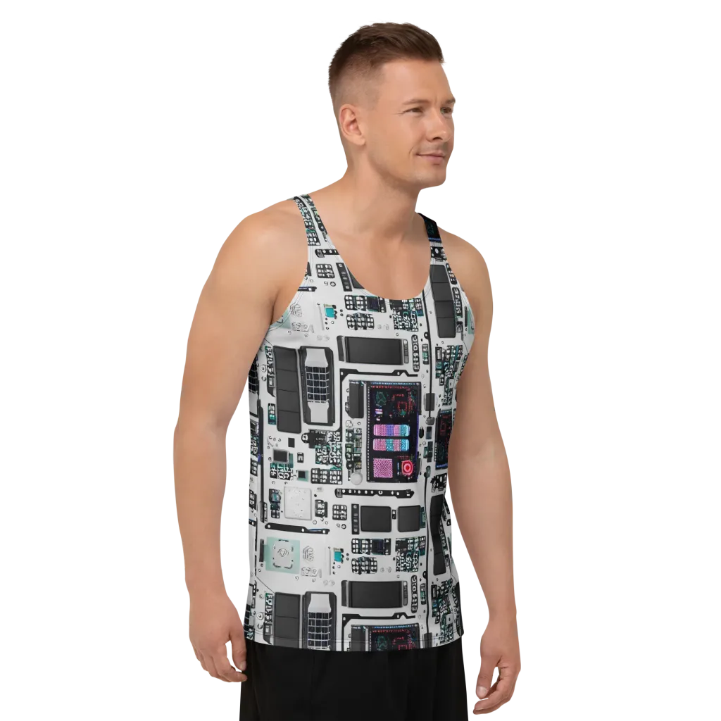 Wired Wonders on Men's Tank Top — Right Front