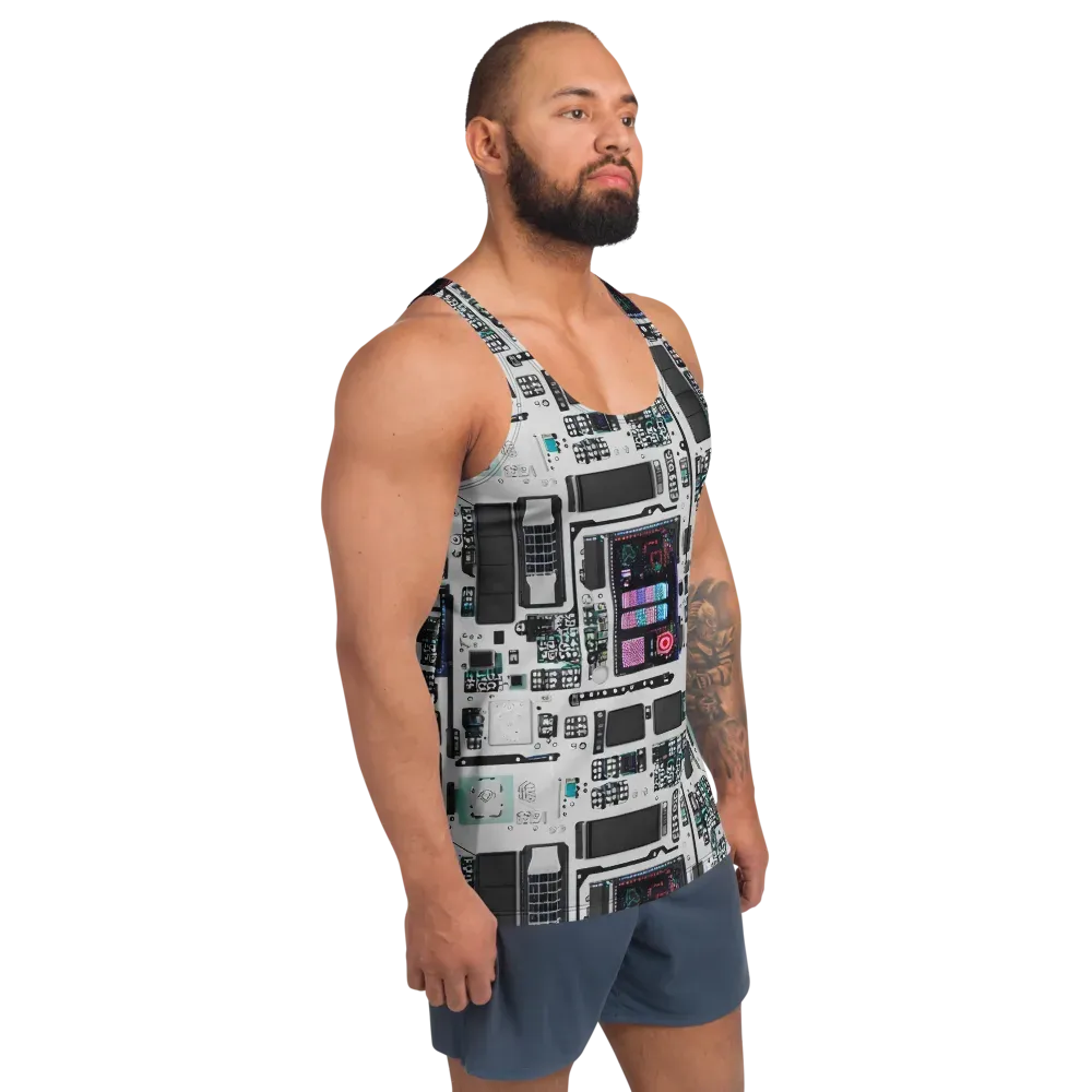 Wired Wonders on Men's Tank Top — Right Front