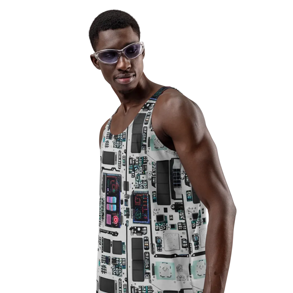 Wired Wonders on Men's Tank Top — Left