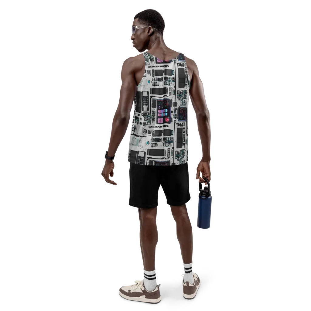 Wired Wonders on Men's Tank Top — Back