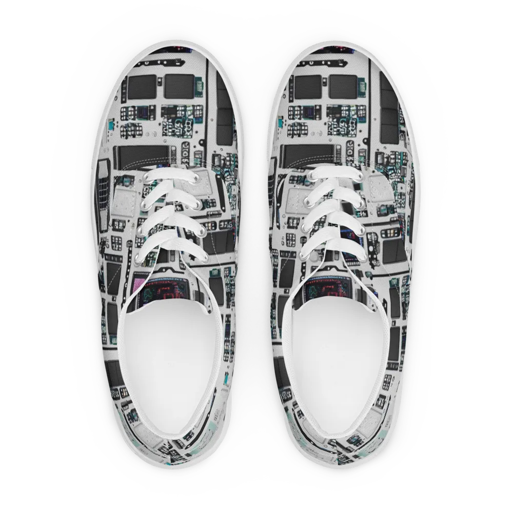 Wired Wonders on Men's Lace-Up Canvas Shoes — Front