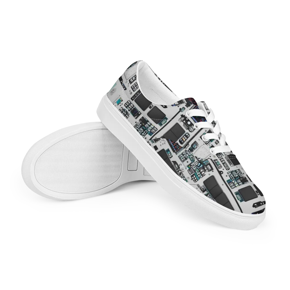 Wired Wonders on Men's Lace-Up Canvas Shoes — Right Front