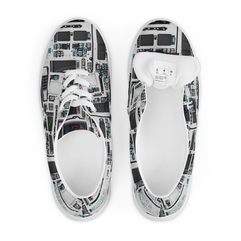 Wired Wonders on Men's Lace-Up Canvas Shoes — Front