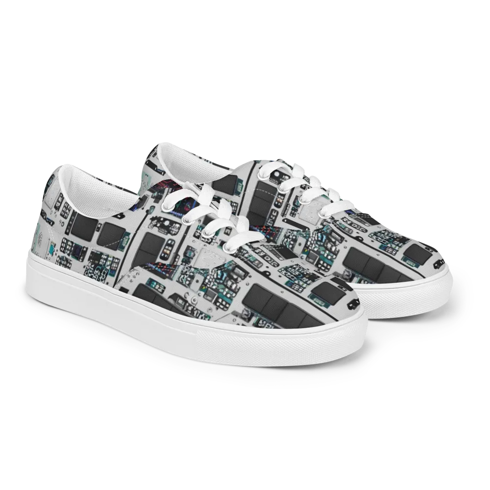 Wired Wonders on Men's Lace-Up Canvas Shoes — Right Front