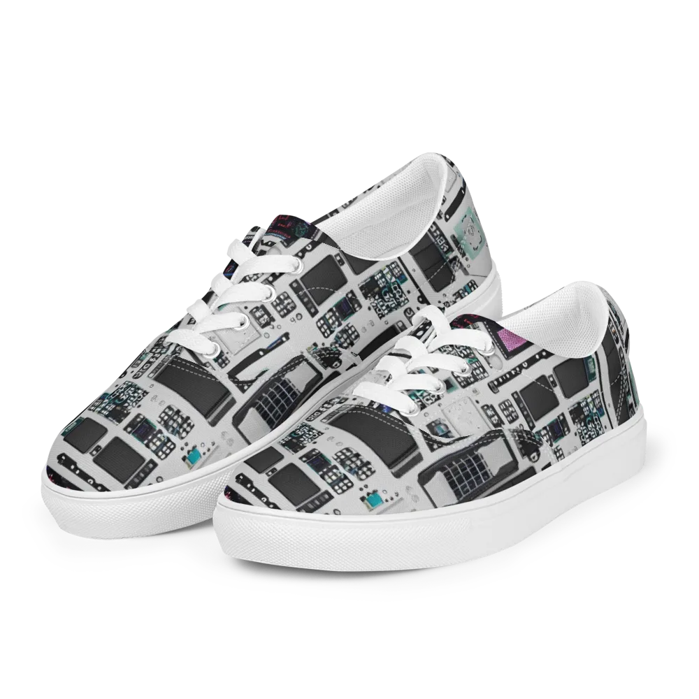 Wired Wonders on Men's Lace-Up Canvas Shoes — Left Front