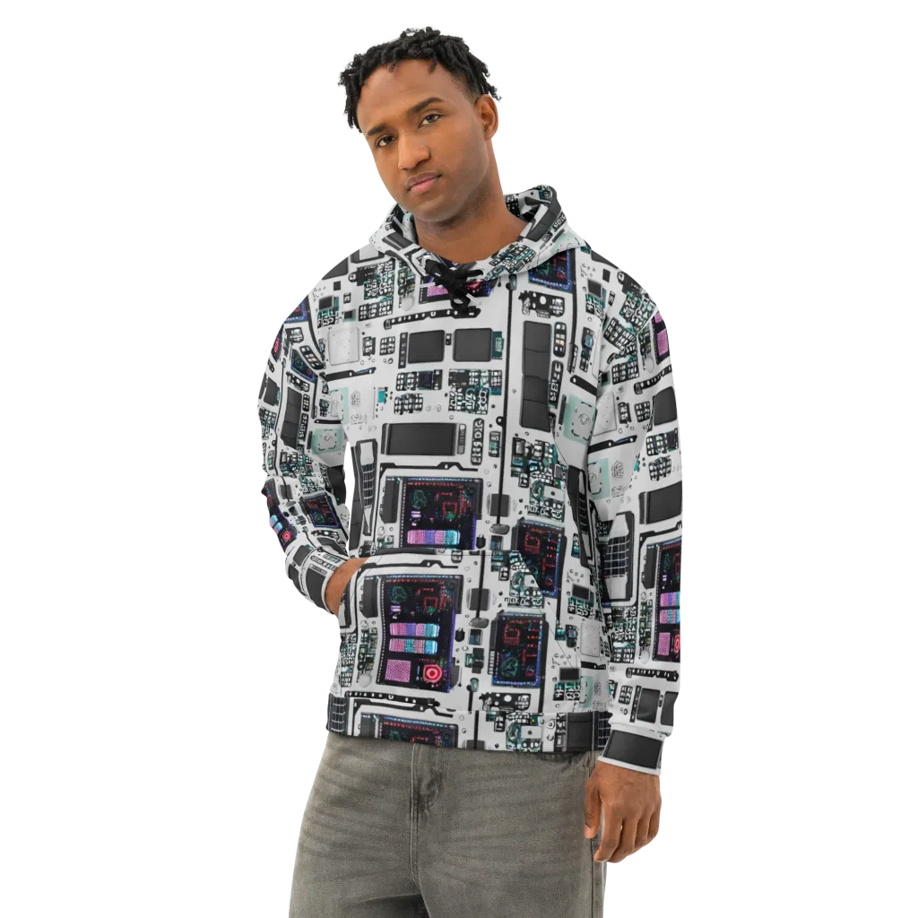 Wired Wonders on Cotton Hoodie — Left Front