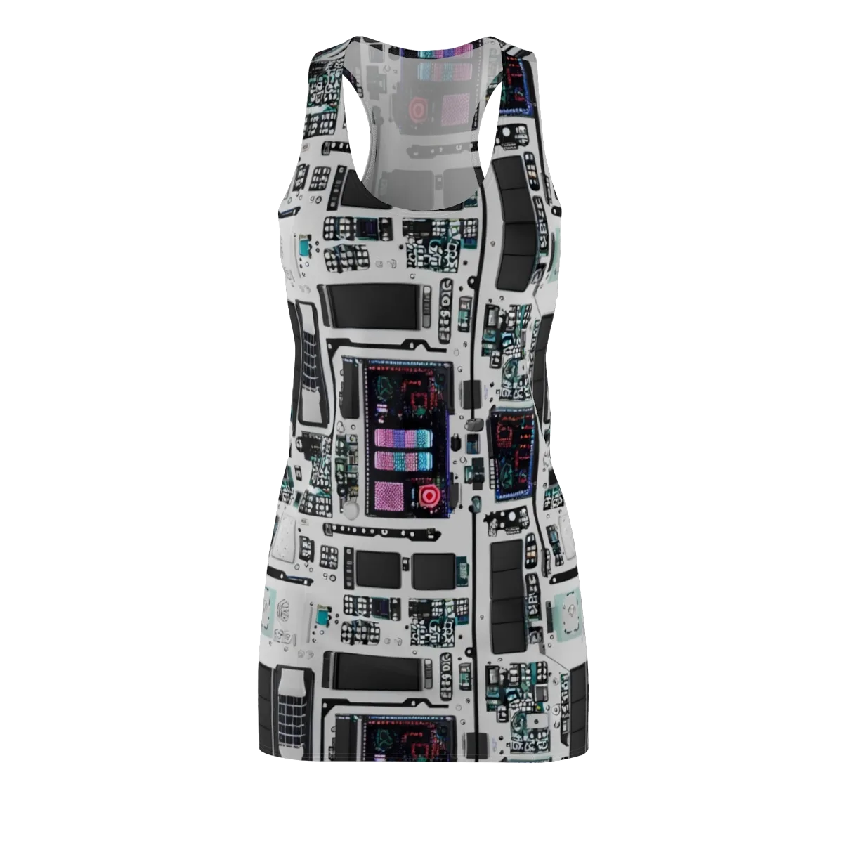Wired Wonders on Racerback Dress — Front