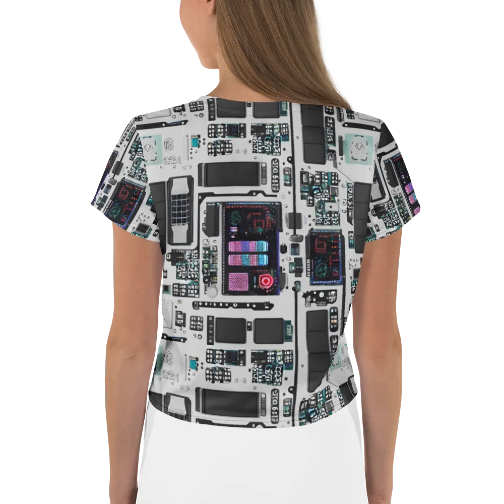 Wired Wonders on Crop Tee — Back
