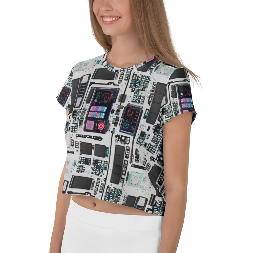 Wired Wonders on Crop Tee — Left