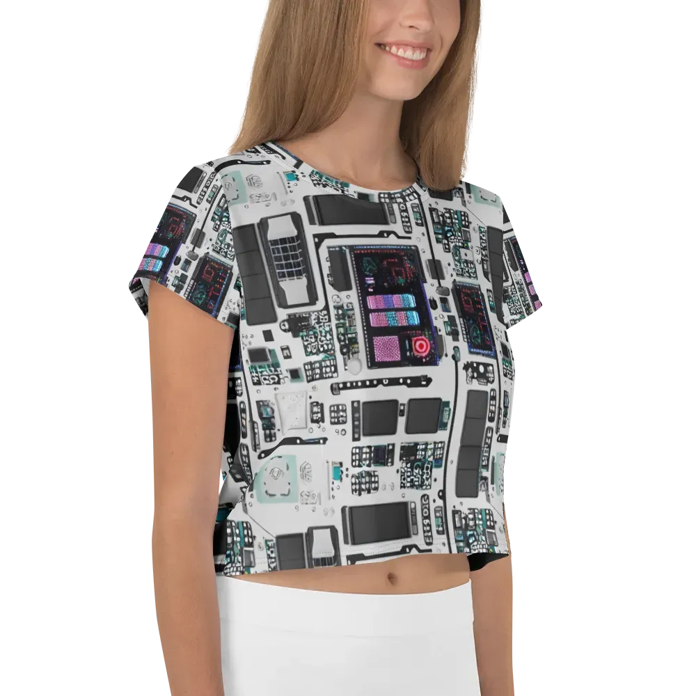 Wired Wonders on Crop Tee — Right