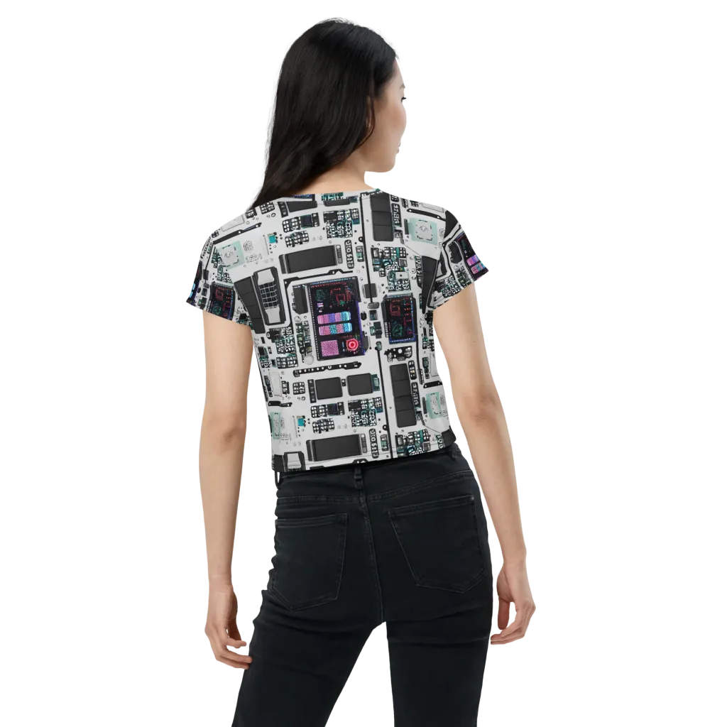 Wired Wonders on Crop Tee — Back
