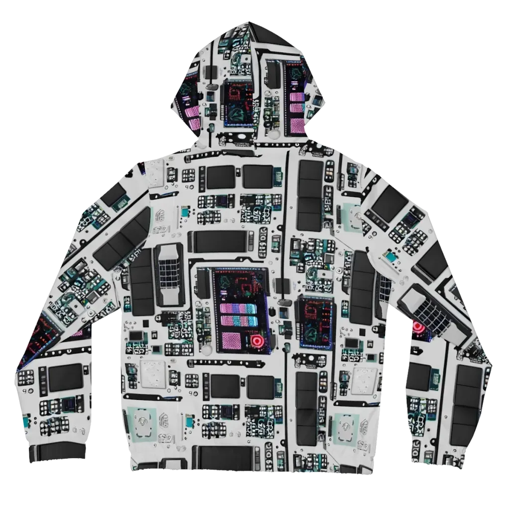 Wired Wonders on Women's Full-Zip Hoodie — Back