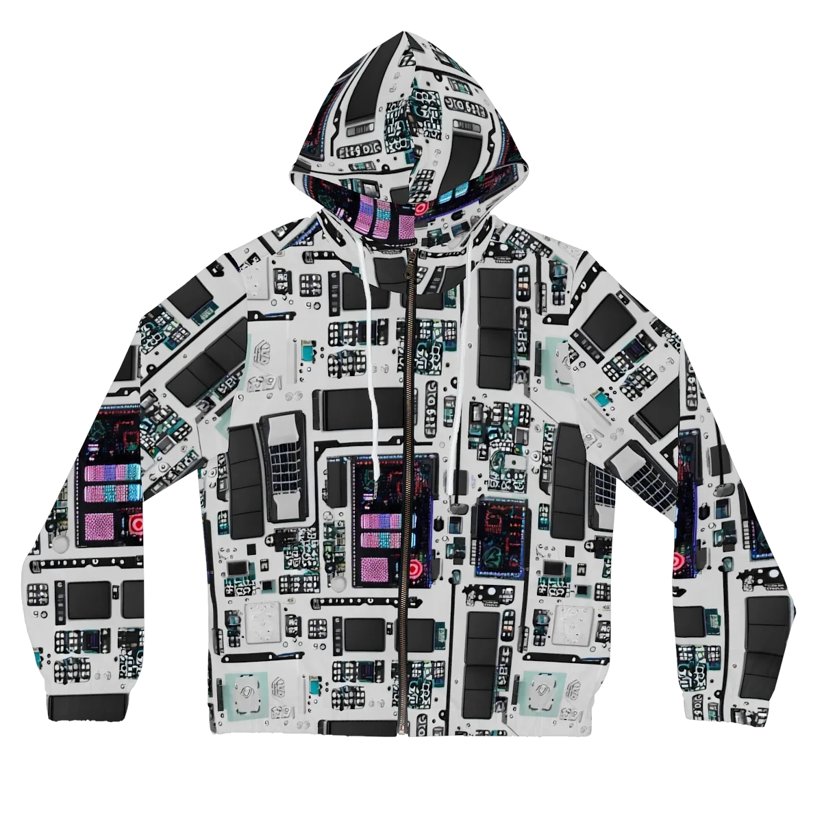 Wired Wonders on Women's Full-Zip Hoodie — Front