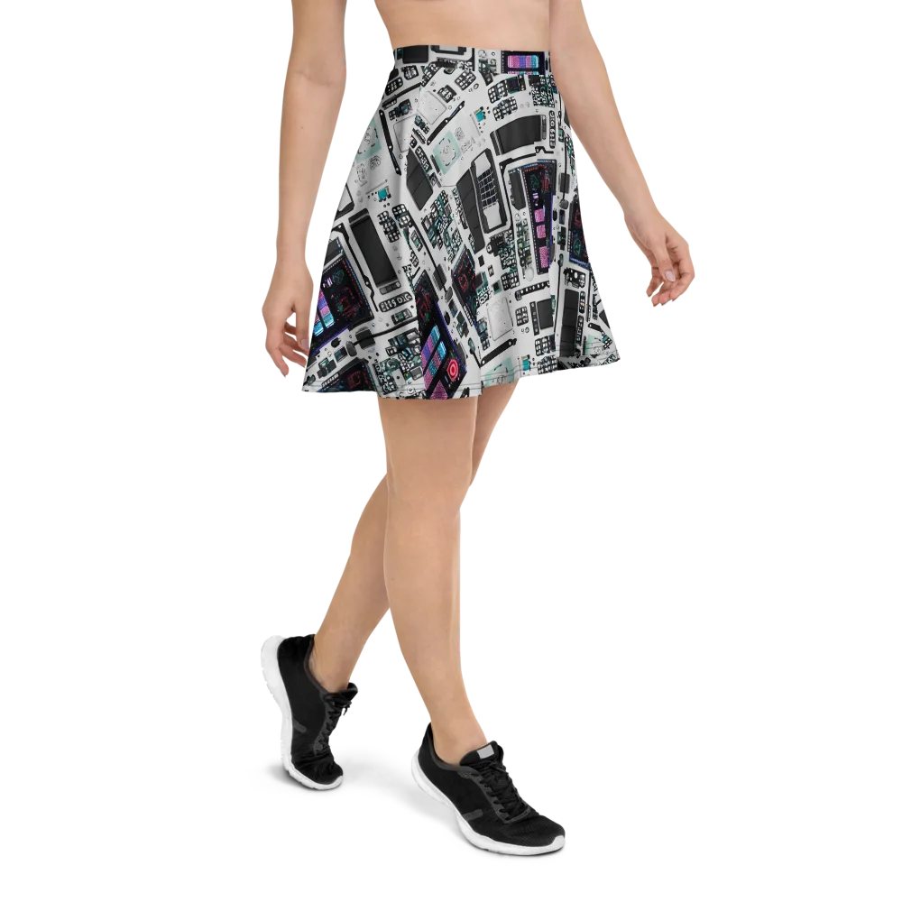 Wired Wonders on Skater Skirt — Right