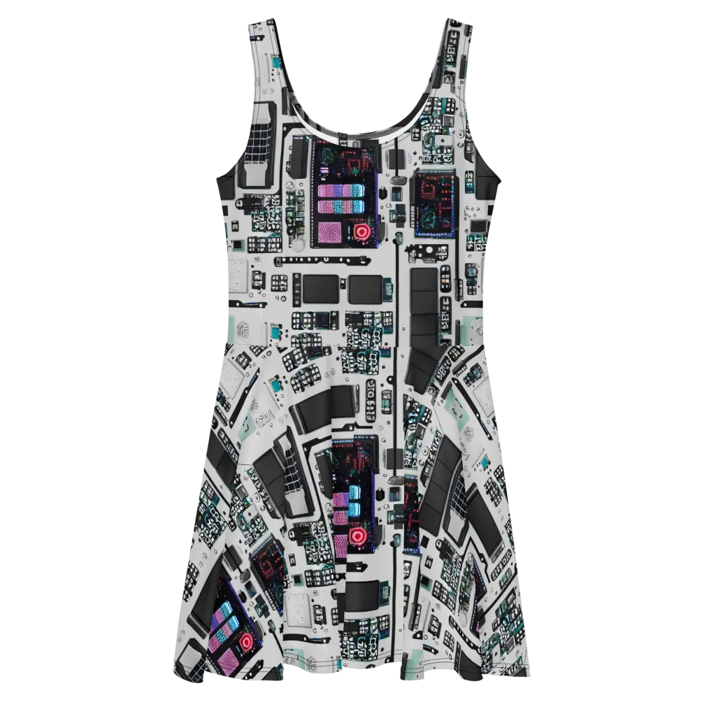 Wired Wonders on Skater Dress — Front