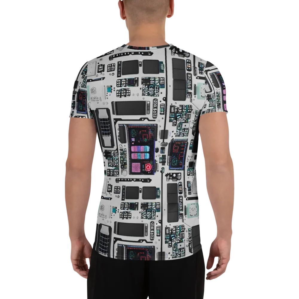 Wired Wonders on Men's Athletic T-Shirt — Back