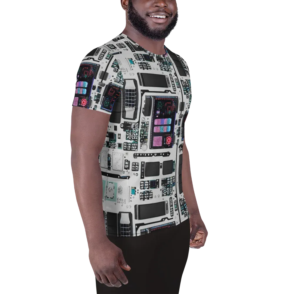 Wired Wonders on Men's Athletic T-Shirt — Right
