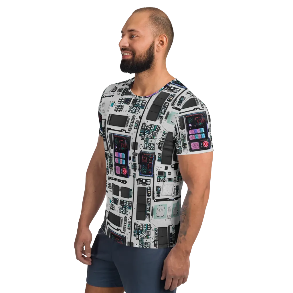 Wired Wonders on Men's Athletic T-Shirt — Left