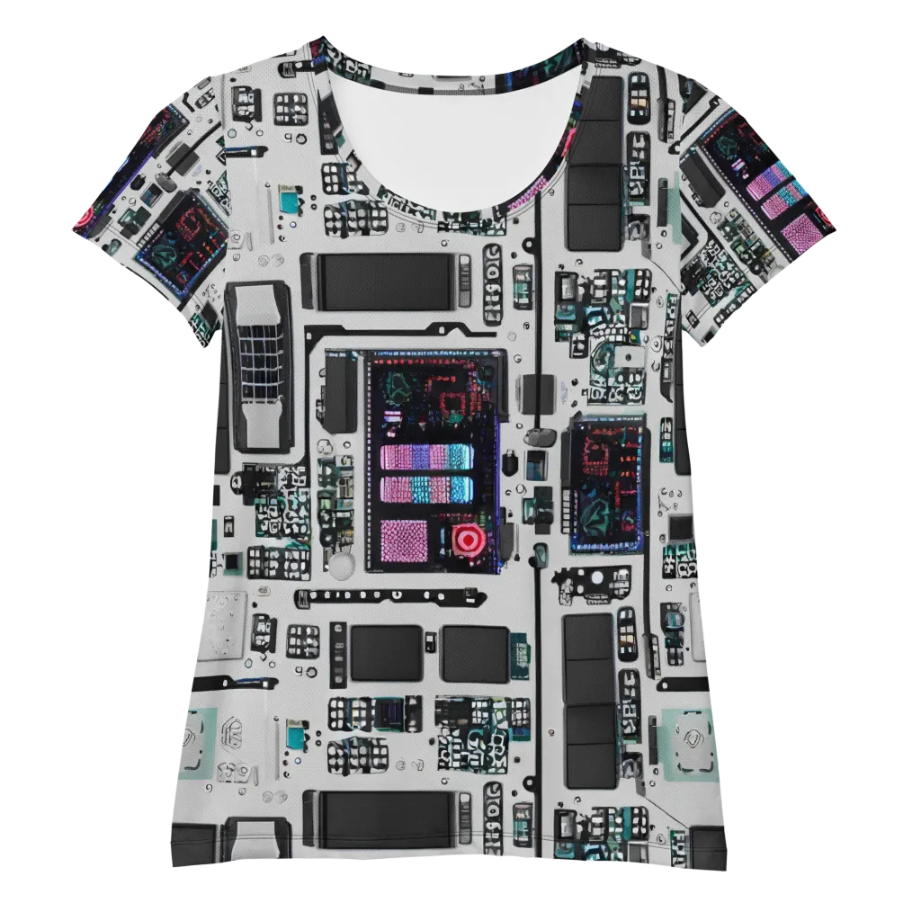 Wired Wonders on Women's Athletic T-Shirt — Front