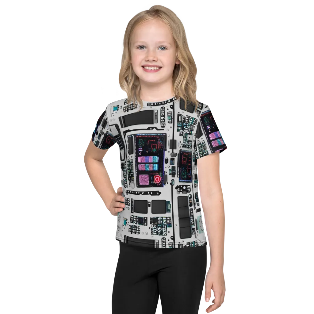 Wired Wonders on Kids Crew Neck T-Shirt — Front