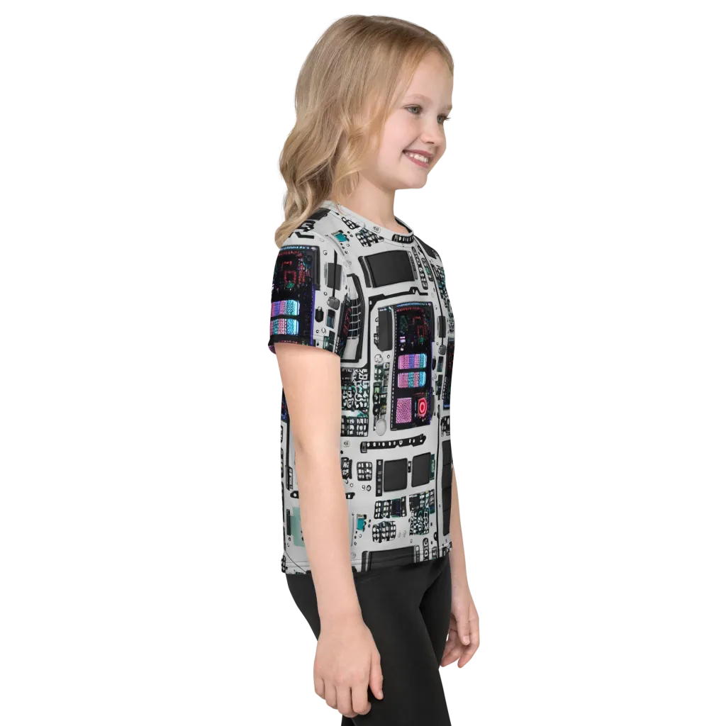 Wired Wonders on Kids Crew Neck T-Shirt — Right