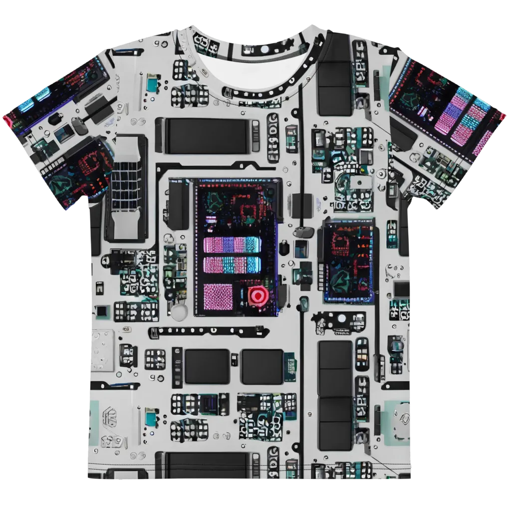 Wired Wonders on Kids Crew Neck T-Shirt — Front