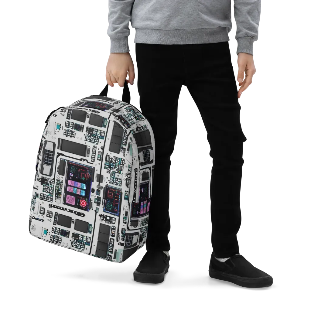 Wired Wonders on Minimalist Backpack — Zoomed-in