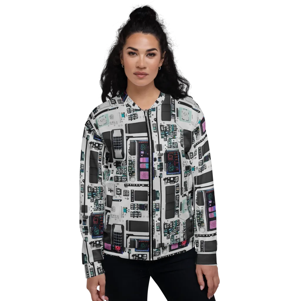 Wired Wonders on Bomber Jacket — Front
