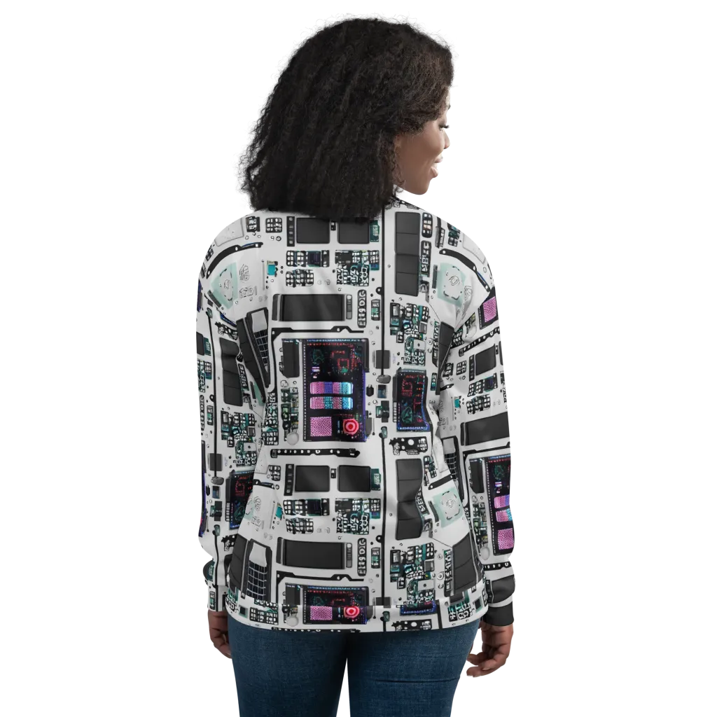 Wired Wonders on Bomber Jacket — Back