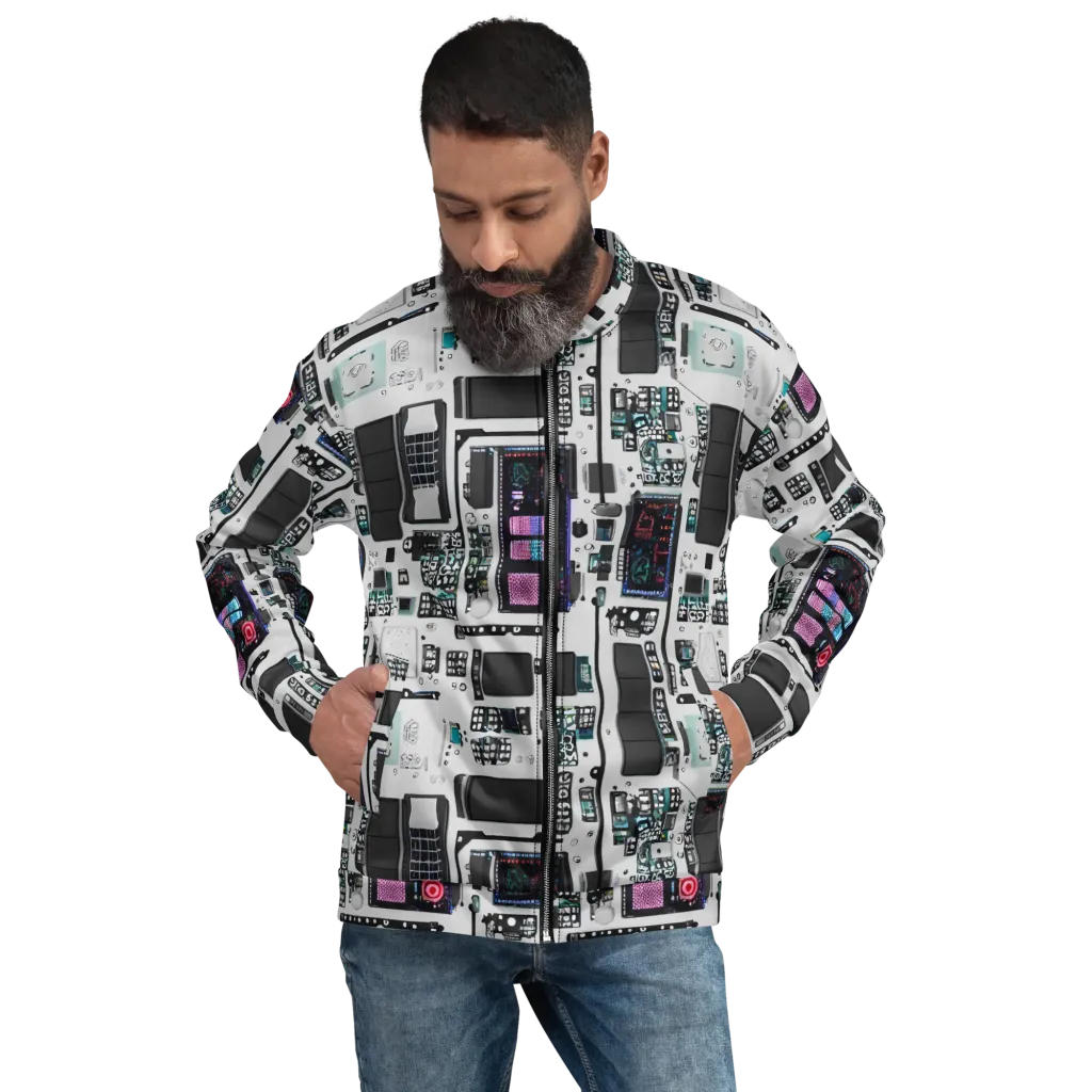 Wired Wonders on Bomber Jacket — Front