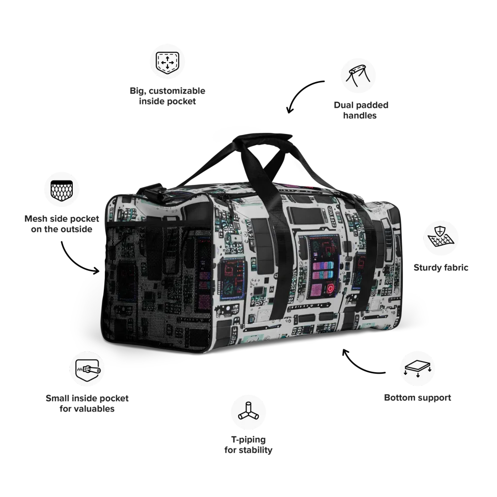 Wired Wonders on Duffle Bag — Right Front