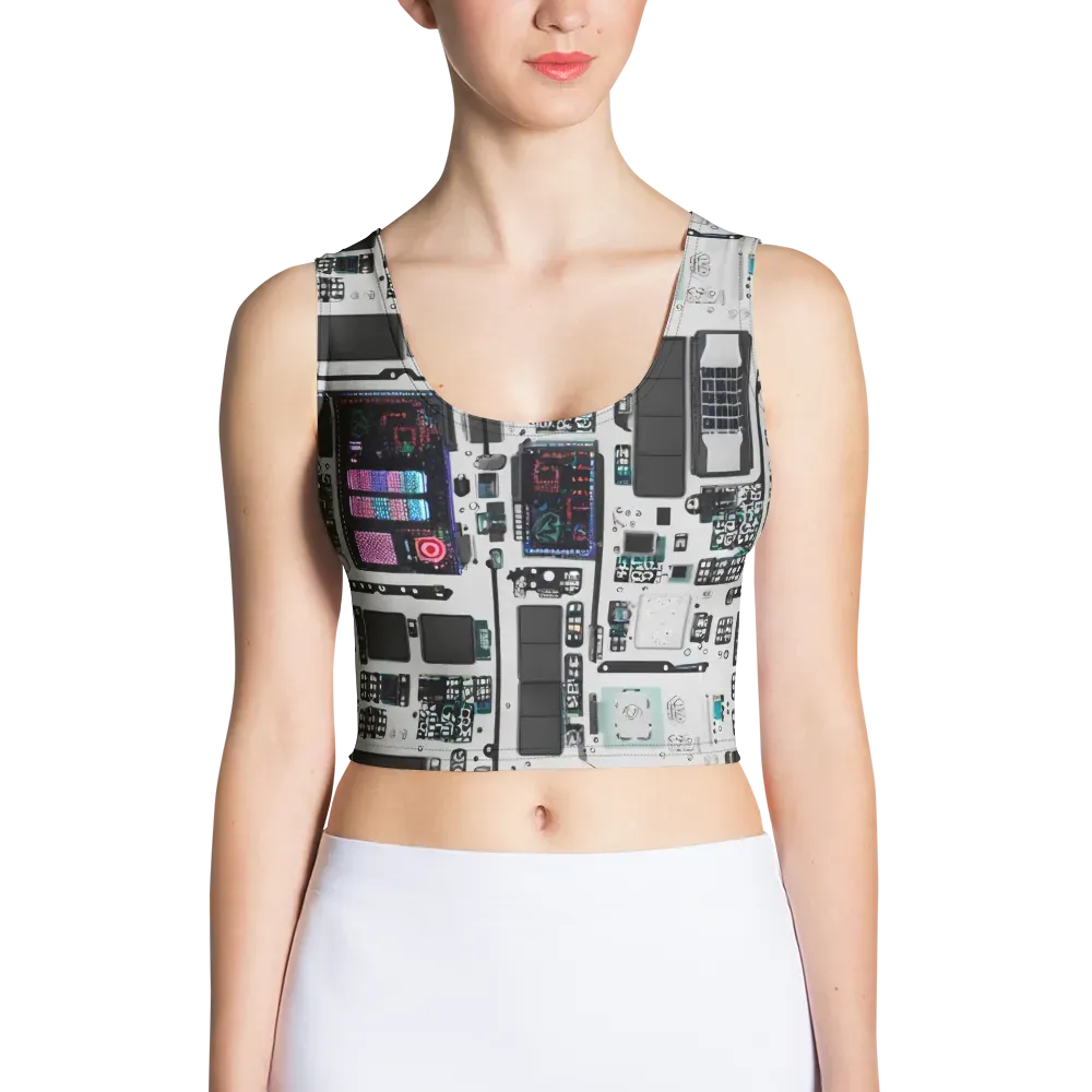 Wired Wonders on Crop Top — Front